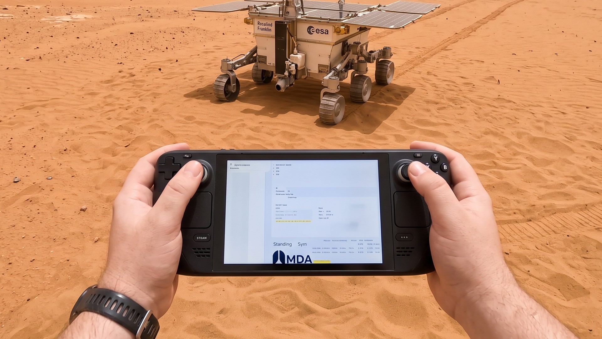Airbus usa Steam Deck como controle do rover ExoMars, que vai para Marte em 2030