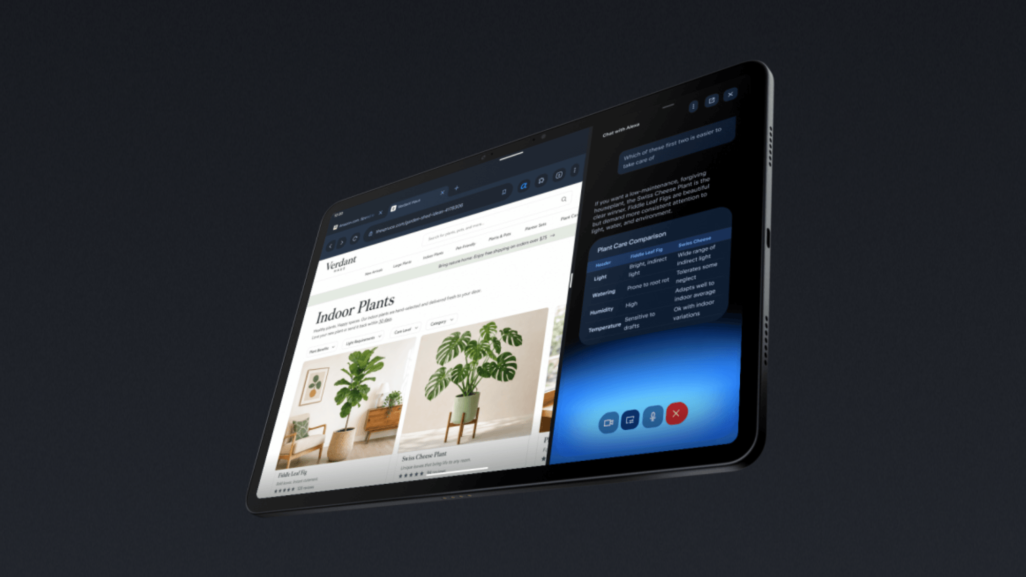 Demonstração da Alexa+ interpretando conteúdo exibido na tela do tablet