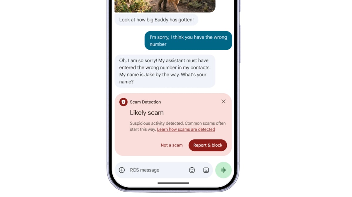 Exemplo de aviso de segurança do Android divulgado pelo Google.