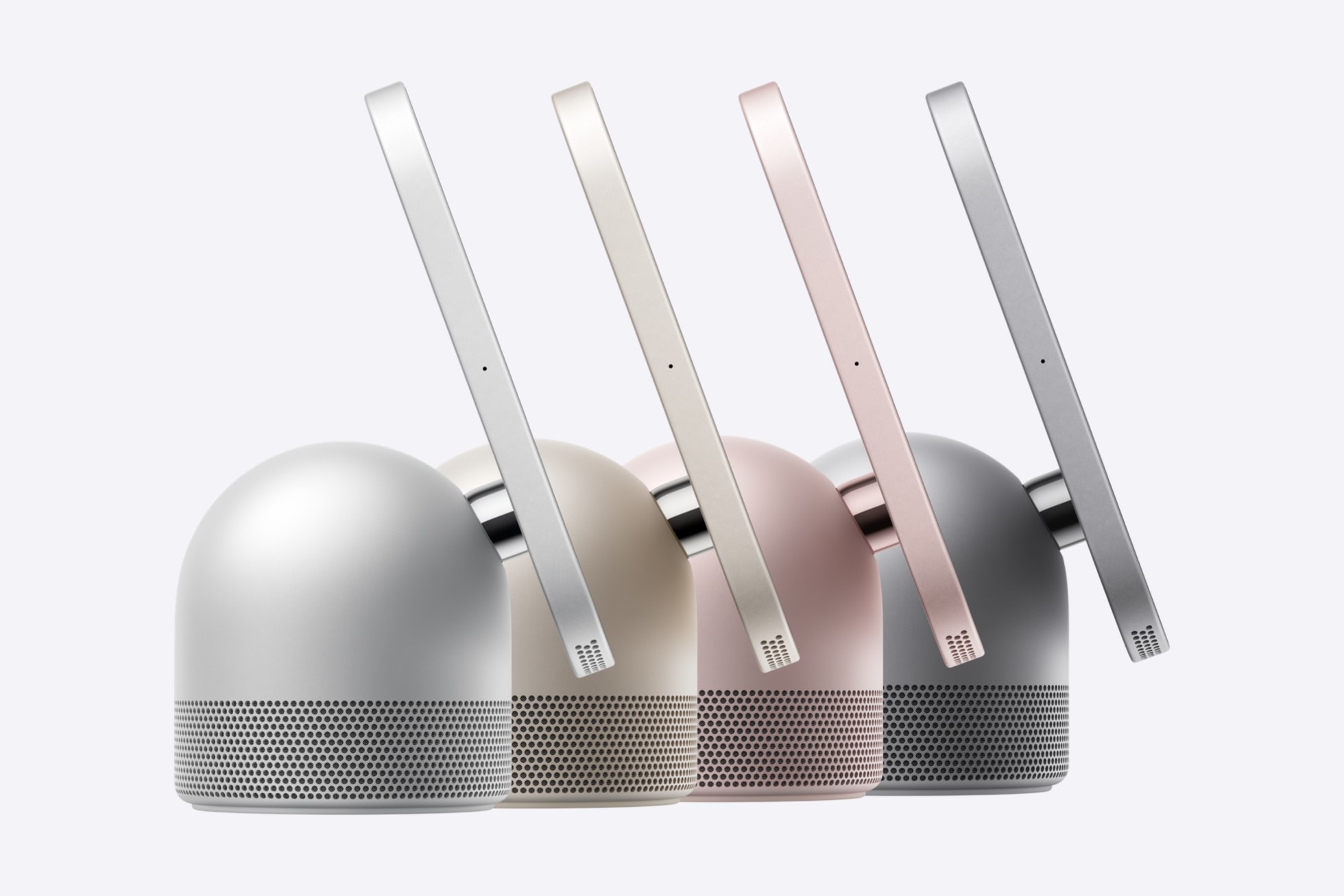 Apple HomeView nas quatro cores: prata, estelar, rosa e cinza-espacial