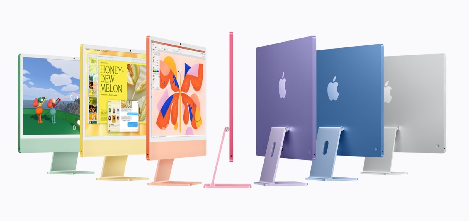 Novo iMac M6 da Apple visto de frente