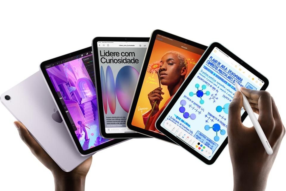 iPad mini atual, de 2024, que deve ser substituído pela oitava geração