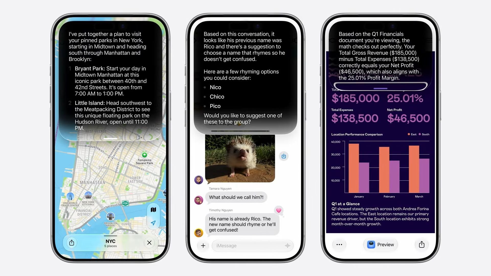 A nova Siri funciona como um chatbot que acessa conteúdos do usuário