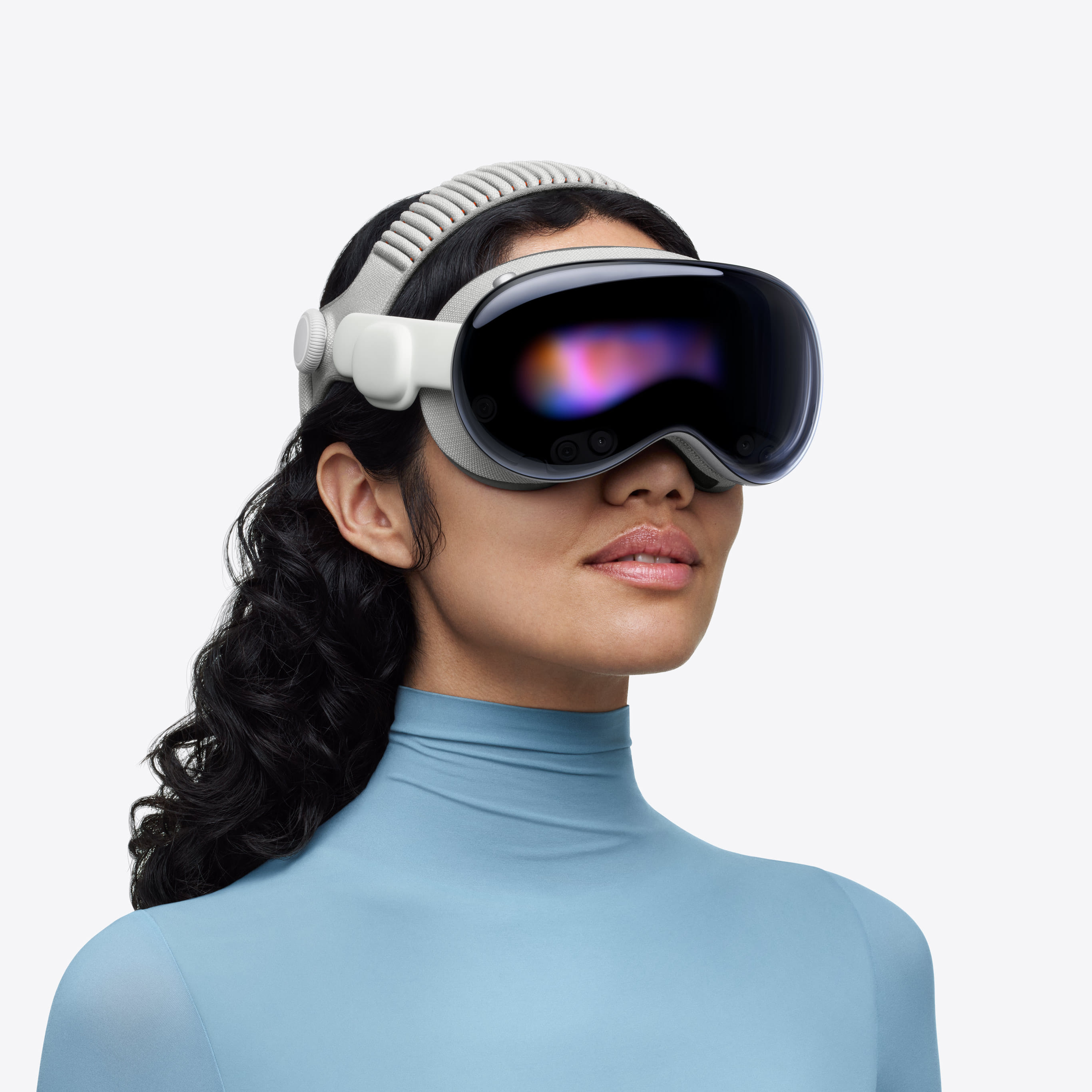 Apple Vision Pro atual com a faixa Dual Knit