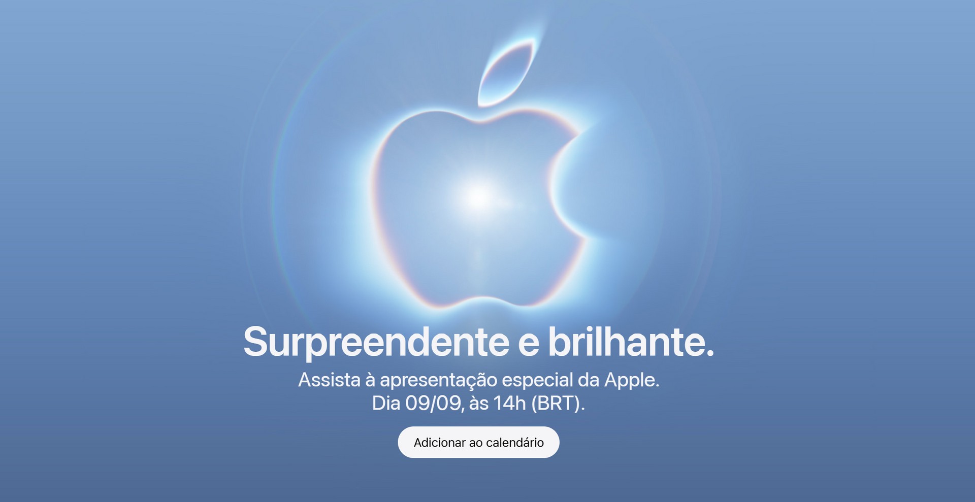 Convite do evento especial da Apple de 9 de setembro de 2026