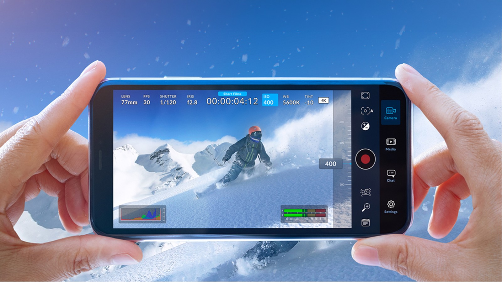Blackmagic Camera 3.5 libera controle manual da abertura variável do iPhone 18 Pro