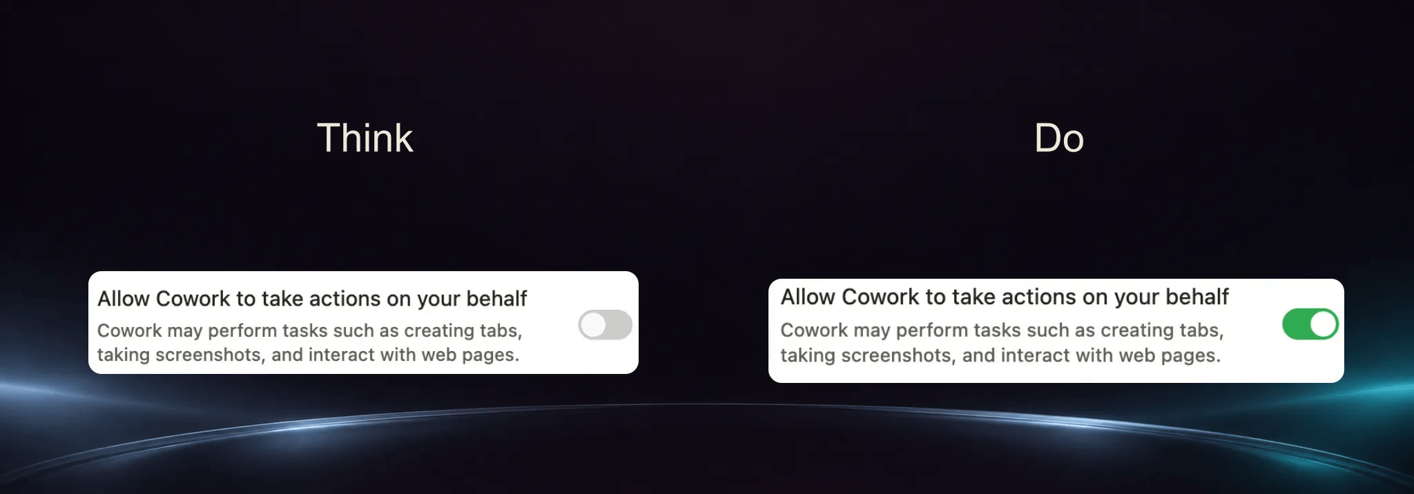 Tela do Claude no Chrome com a opção de permitir que o assistente execute ações em nome do usuário