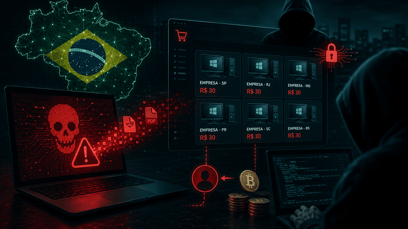 BraZetsu: malware brasileiro usa IA e vende acesso a PCs de empresas por R$ 30