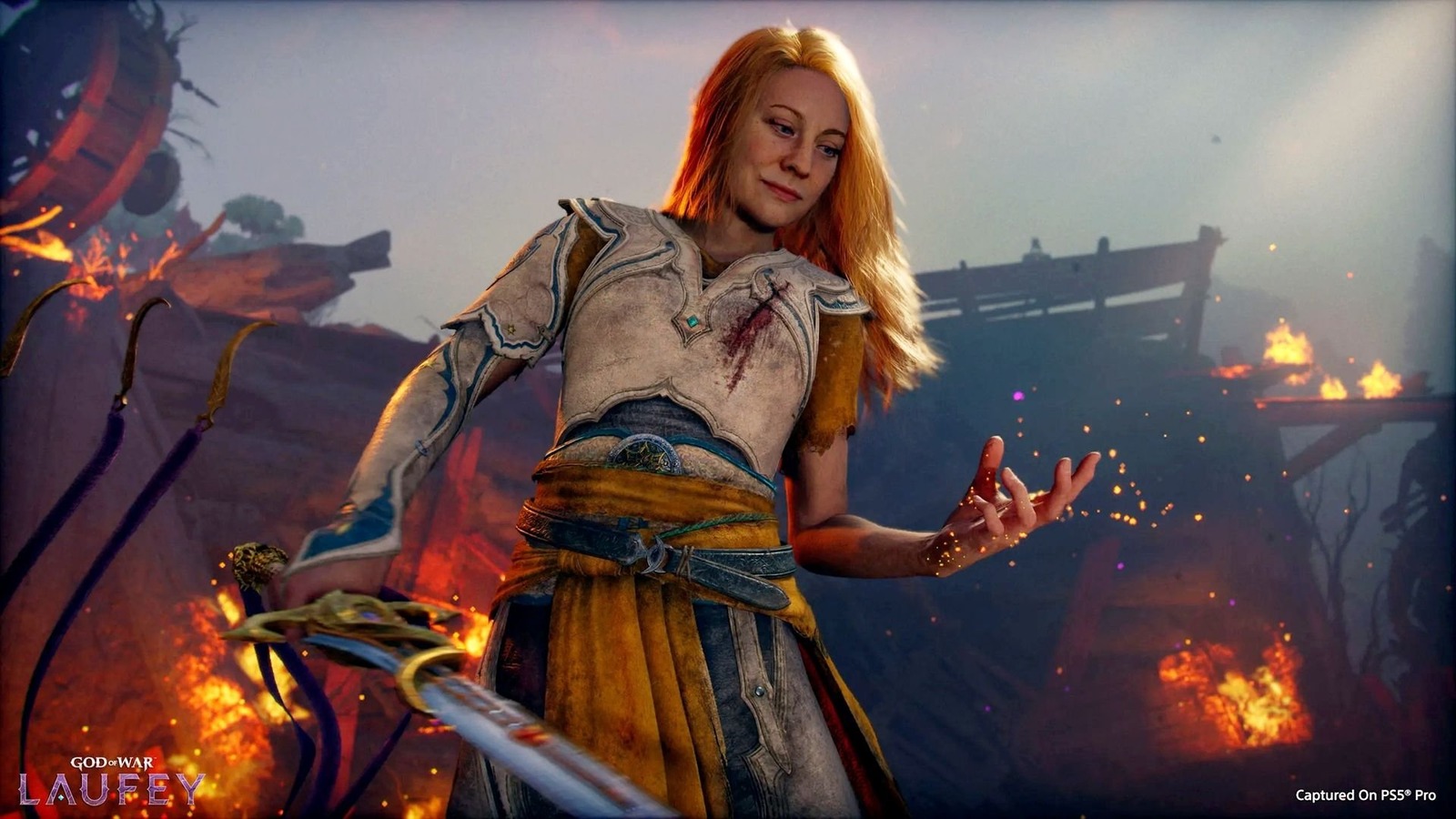 Laufey em imagem de divulgação de God of War Laufey, capturada no PS5 Pro