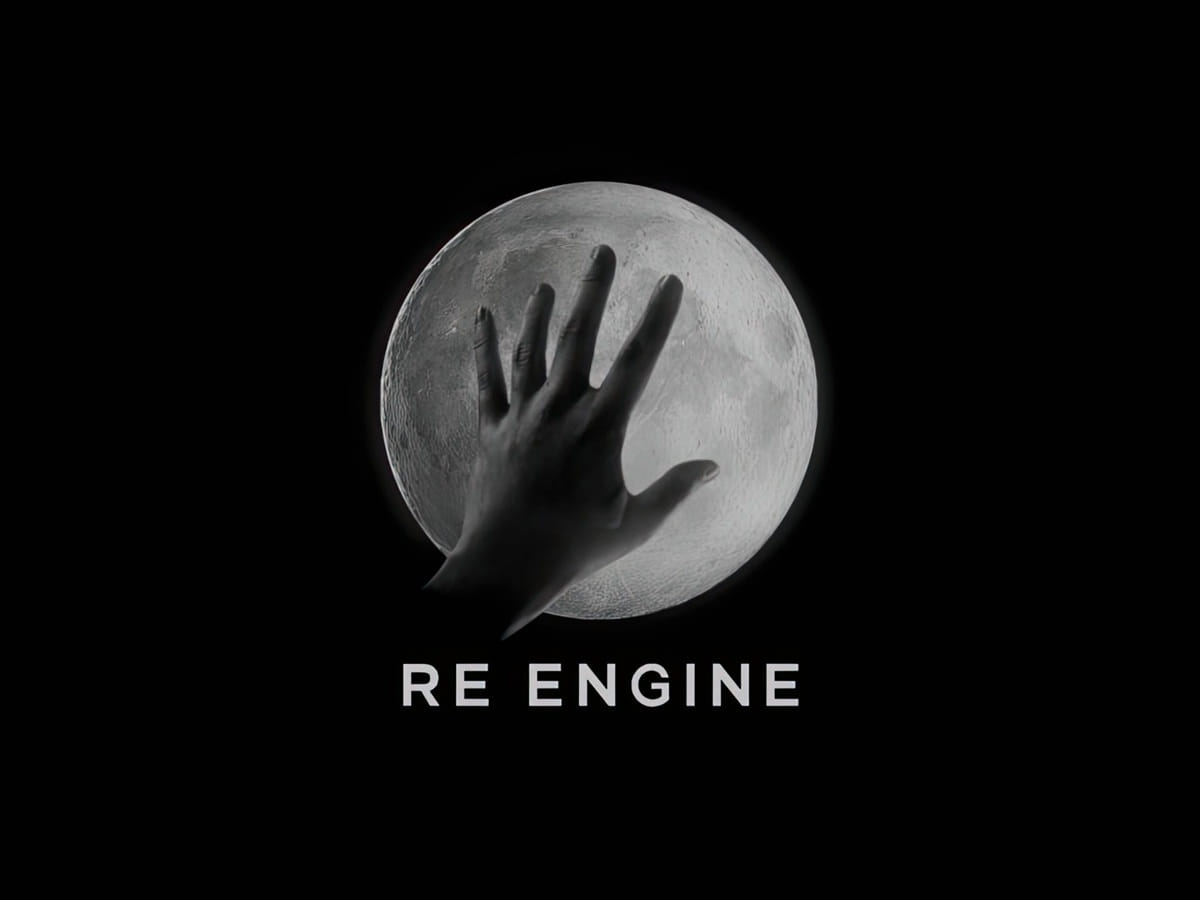 Logo da RE Engine, motor próprio da Capcom usado desde Resident Evil 7