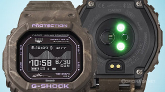 Casio G-Shock GBX-H5600 em detalhes — construção em bio-resina com fibra de carbono