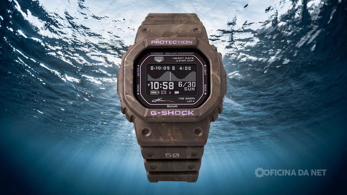 Casio lança G-Shock G-LIDE GBX-H5600 para surfistas com GPS e bateria solar de 11 meses