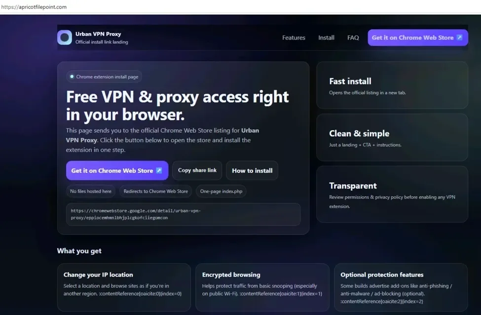 Exemplo de página falsa solicitando que o usuário cole comando no Terminal