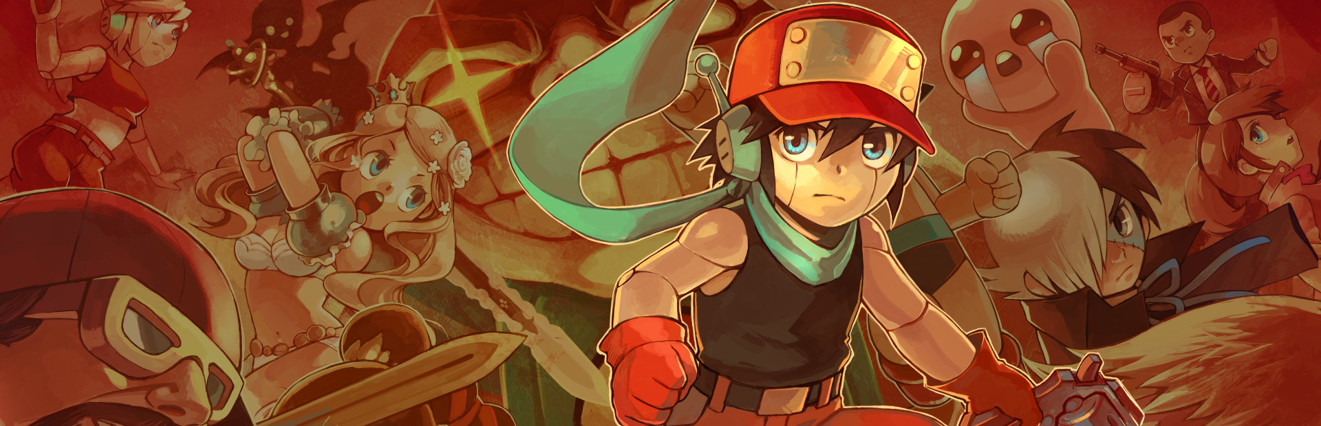 Arte oficial de Crystal Crisis com os personagens jogáveis