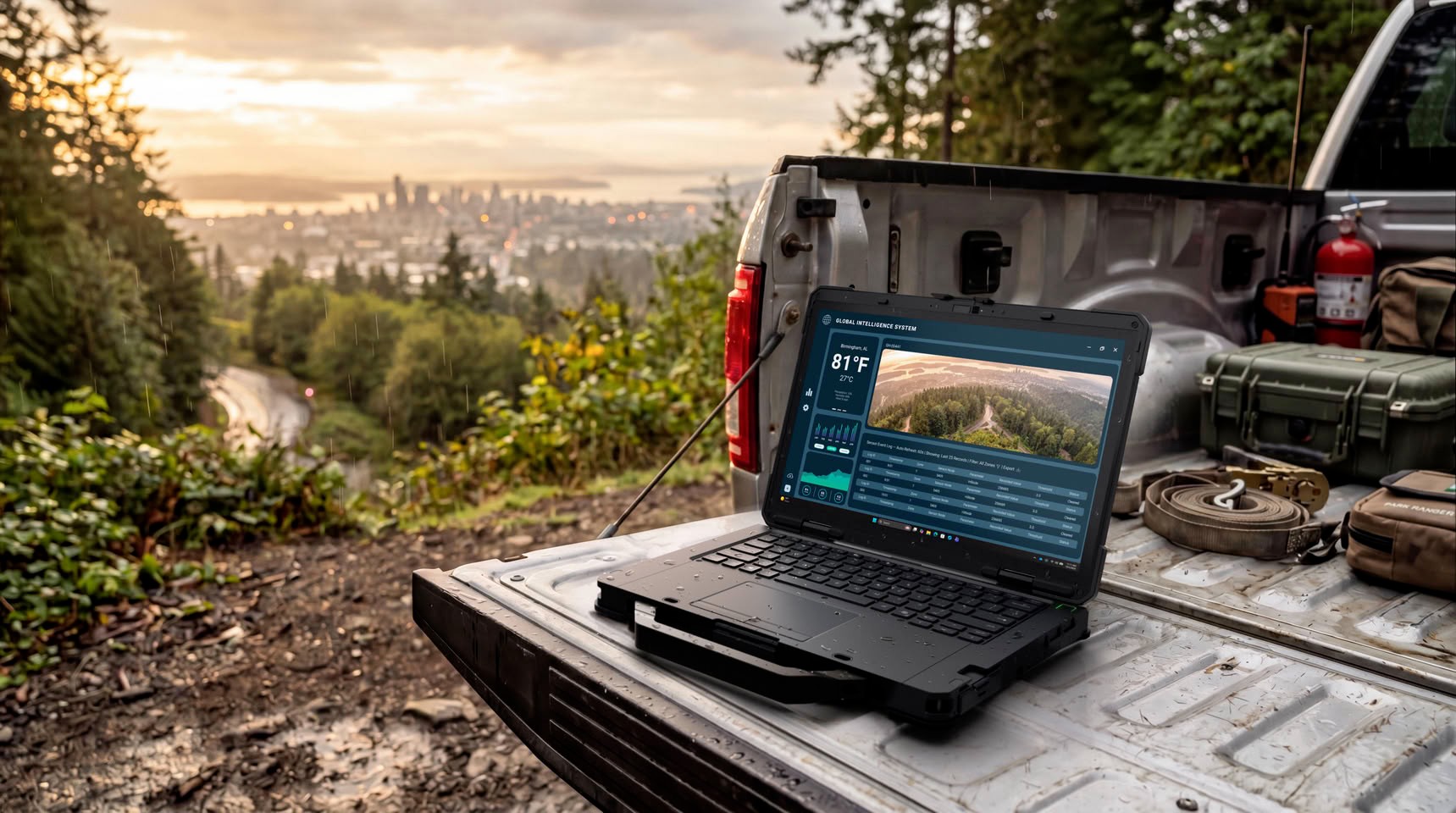 Dell Pro Rugged 13 Extreme em uso ao ar livre