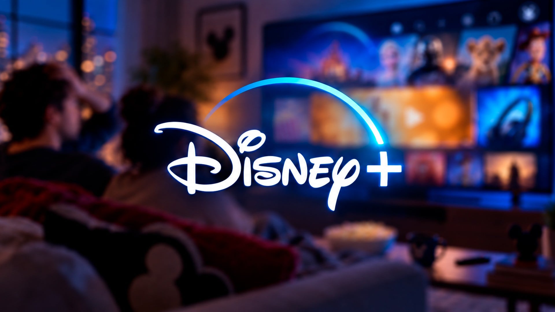 Interface do Disney+ em uma TV