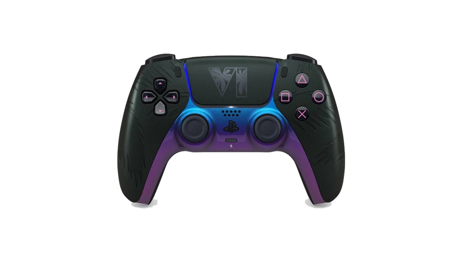 Controles DualSense em edição limitada de GTA 6 nas versões preta e branca