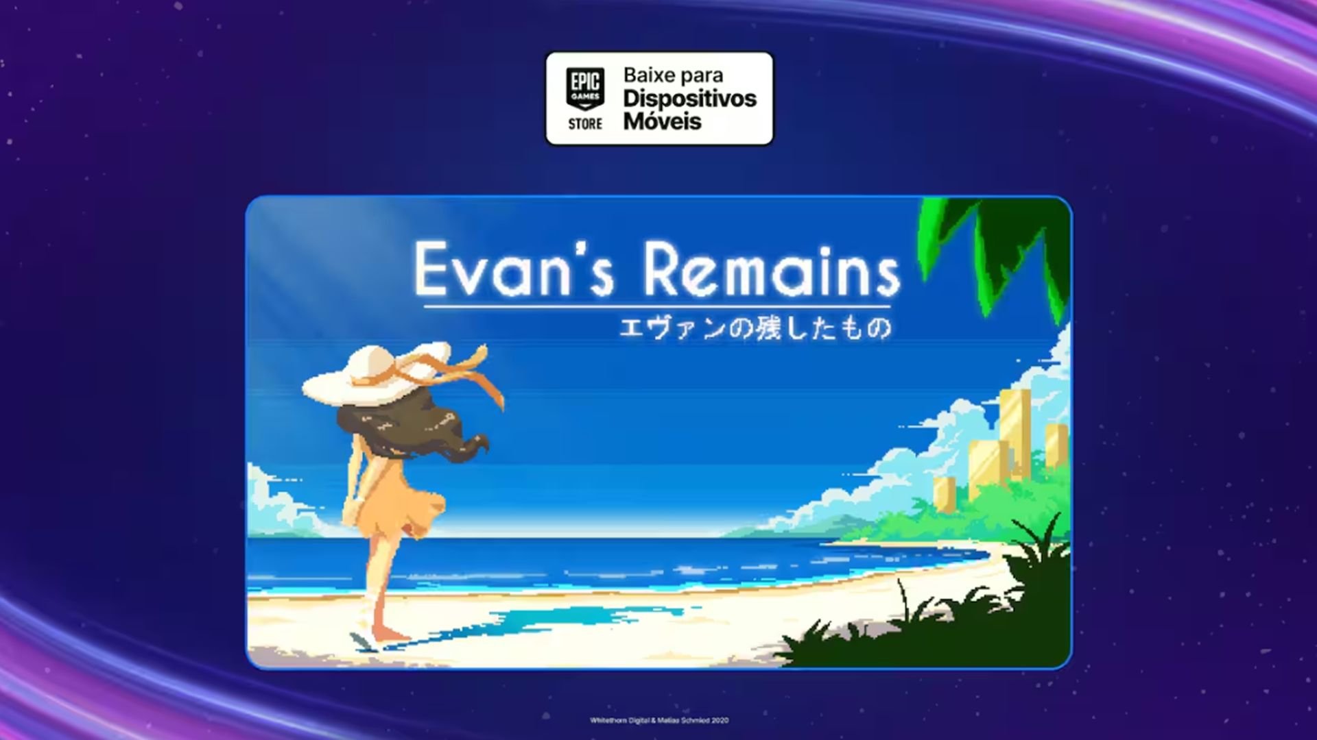 Arte de divulgação de Evan's Remains no app da Epic Games Store para dispositivos móveis