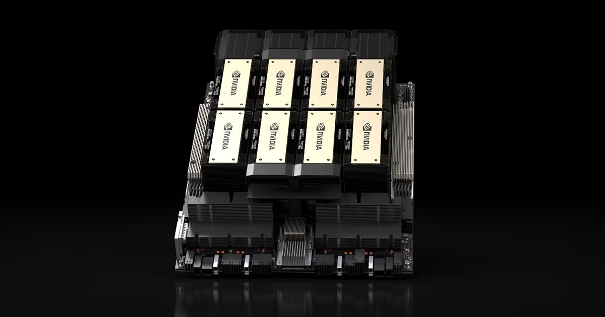 Placa de servidor Nvidia HGX com oito GPUs