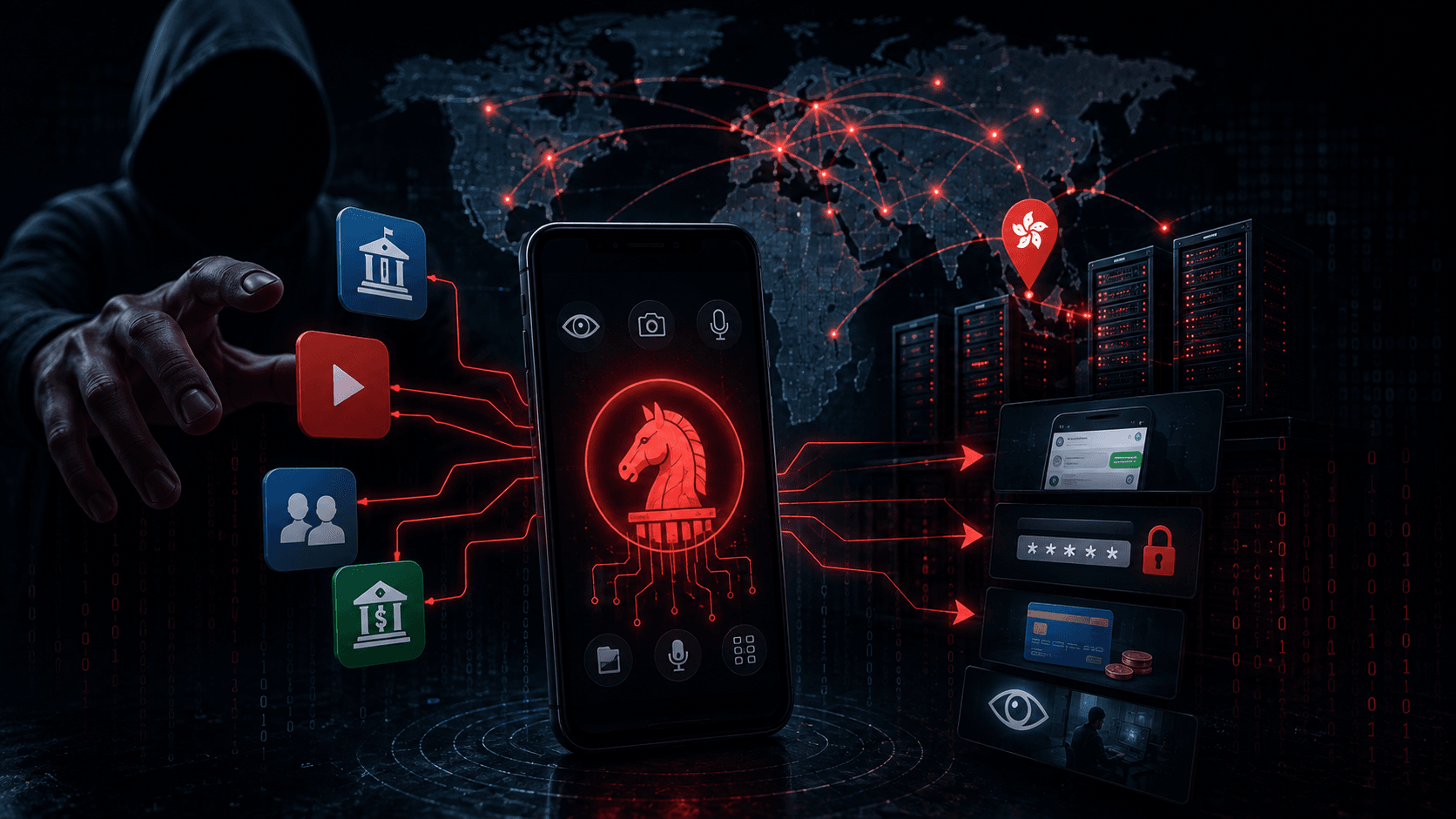 Flying Eagle: malware Android com 170 servidores espia celulares e rouba contas bancárias