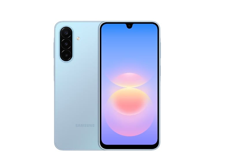 Galaxy A18 na cor azul-claro
