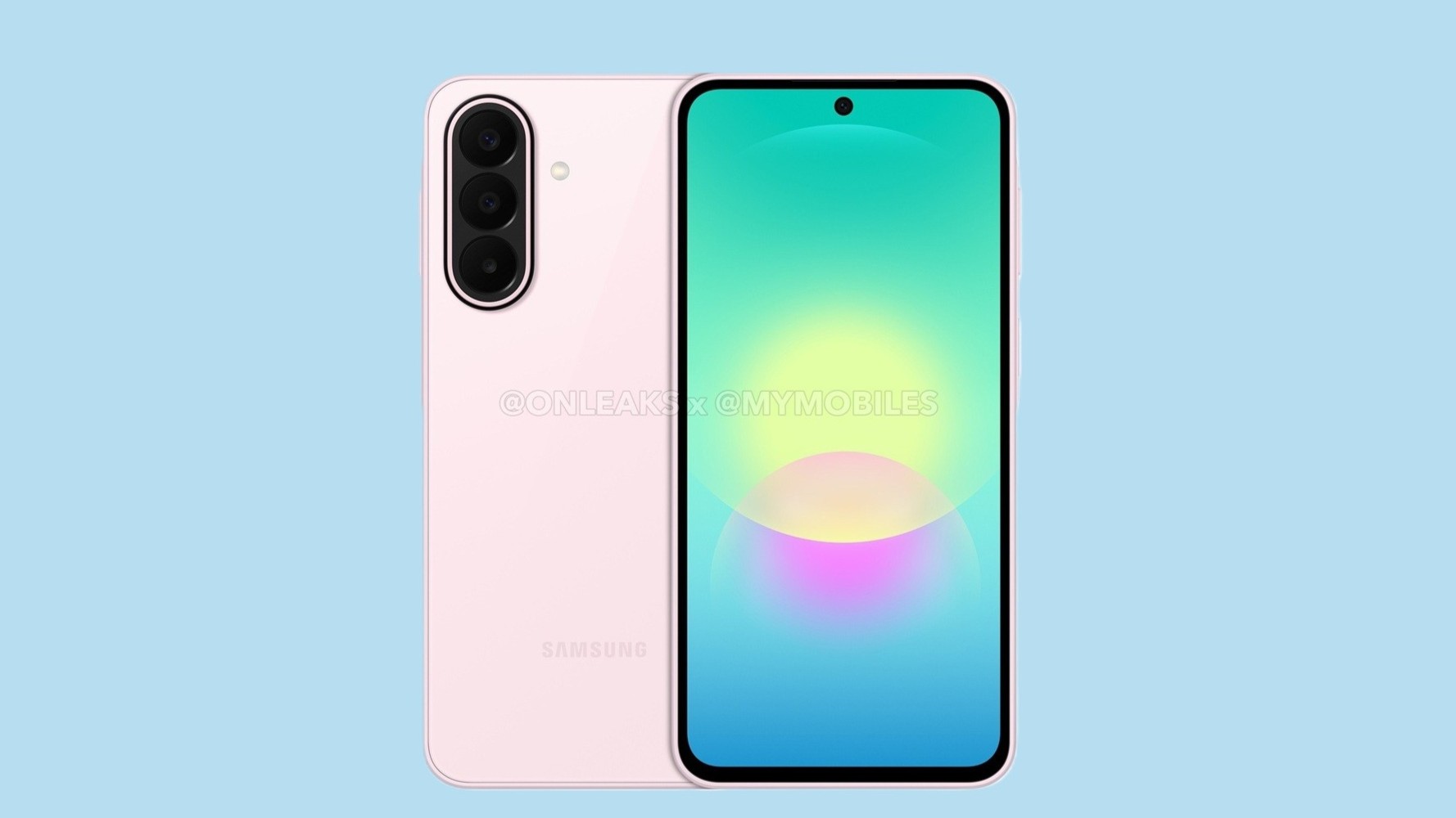 Render do Samsung Galaxy A27, sucessor da linha intermediária mais popular da Samsung