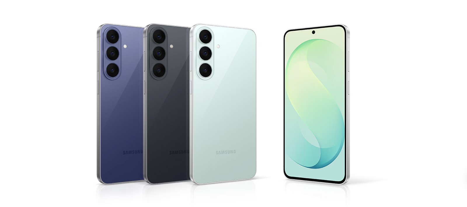 Galaxy S26 FE nas três cores lançadas no Brasil