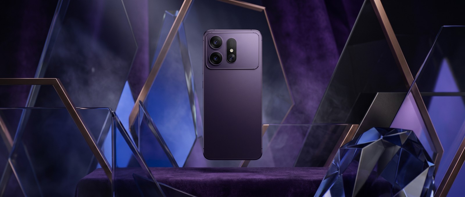 Render conceitual de celular Samsung em roxo