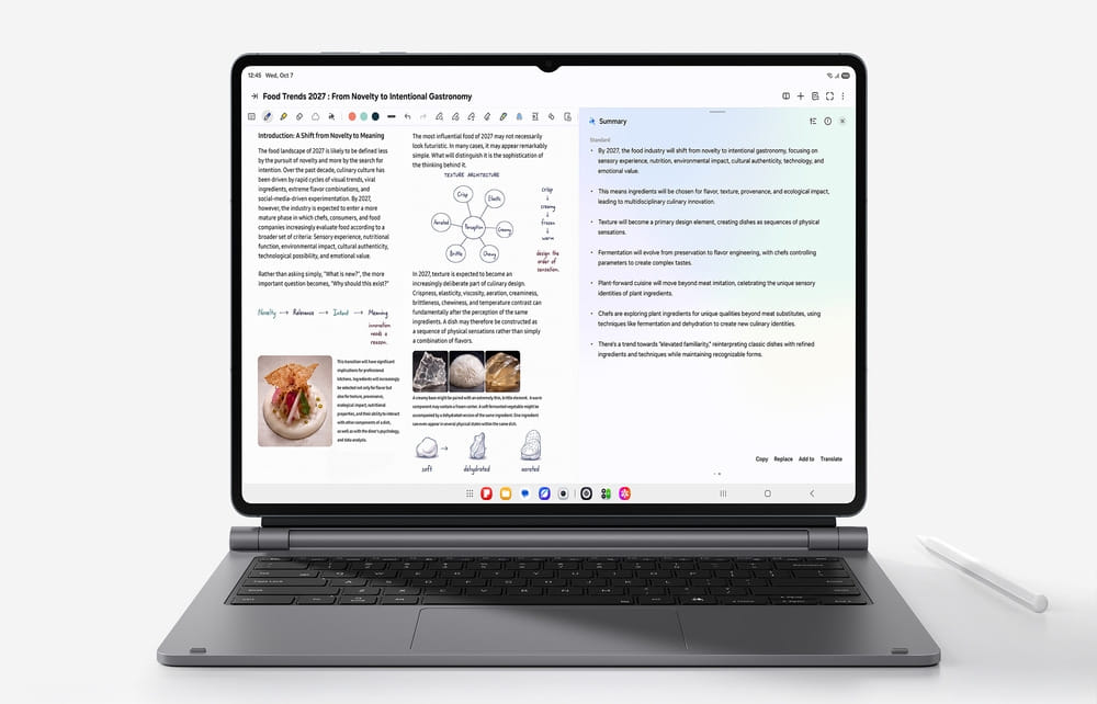 Galaxy Tab S12 Ultra com teclado Pro Keyboard em alumínio