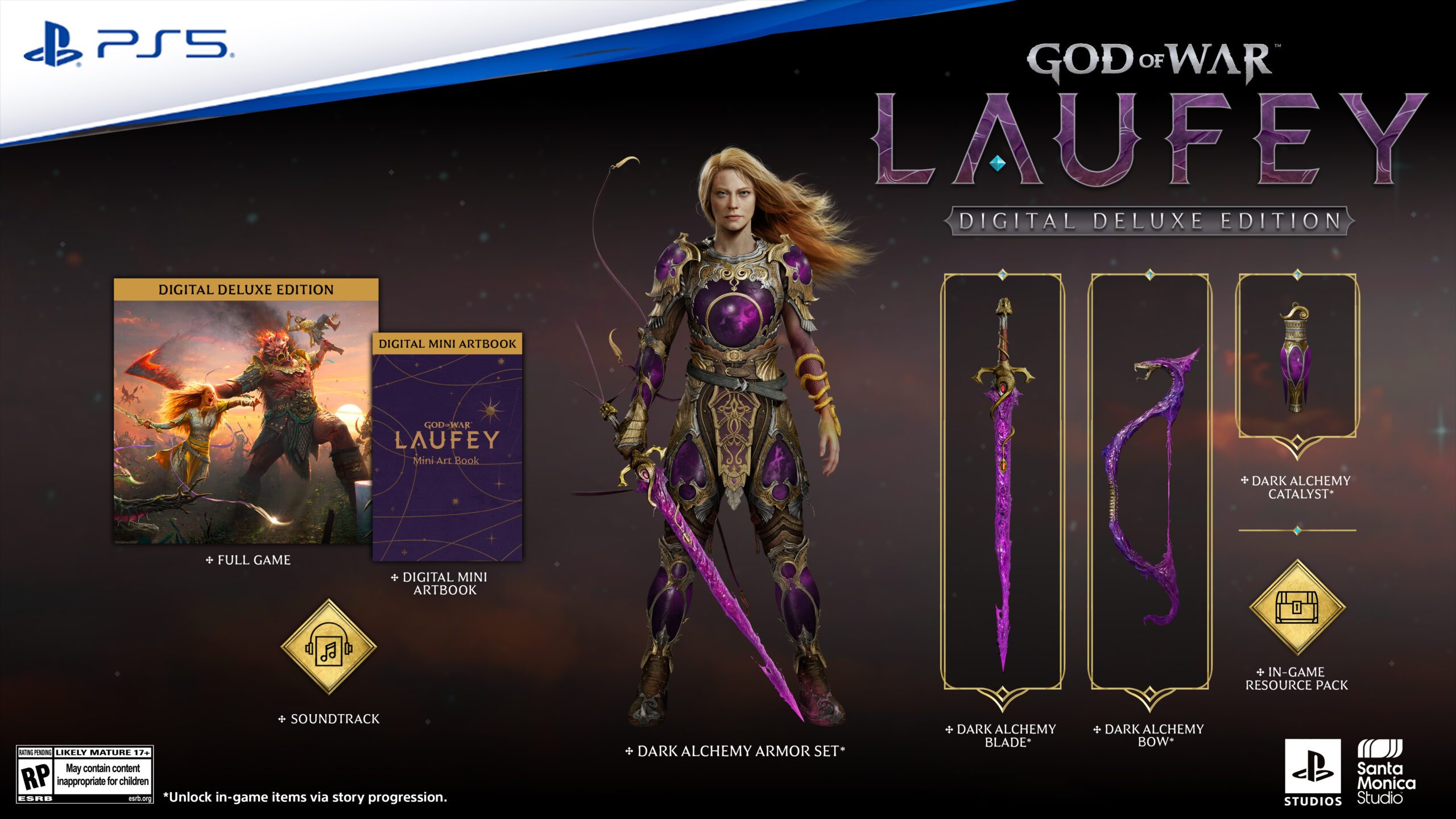 Conteúdo da Edição Digital Deluxe de God of War Laufey
