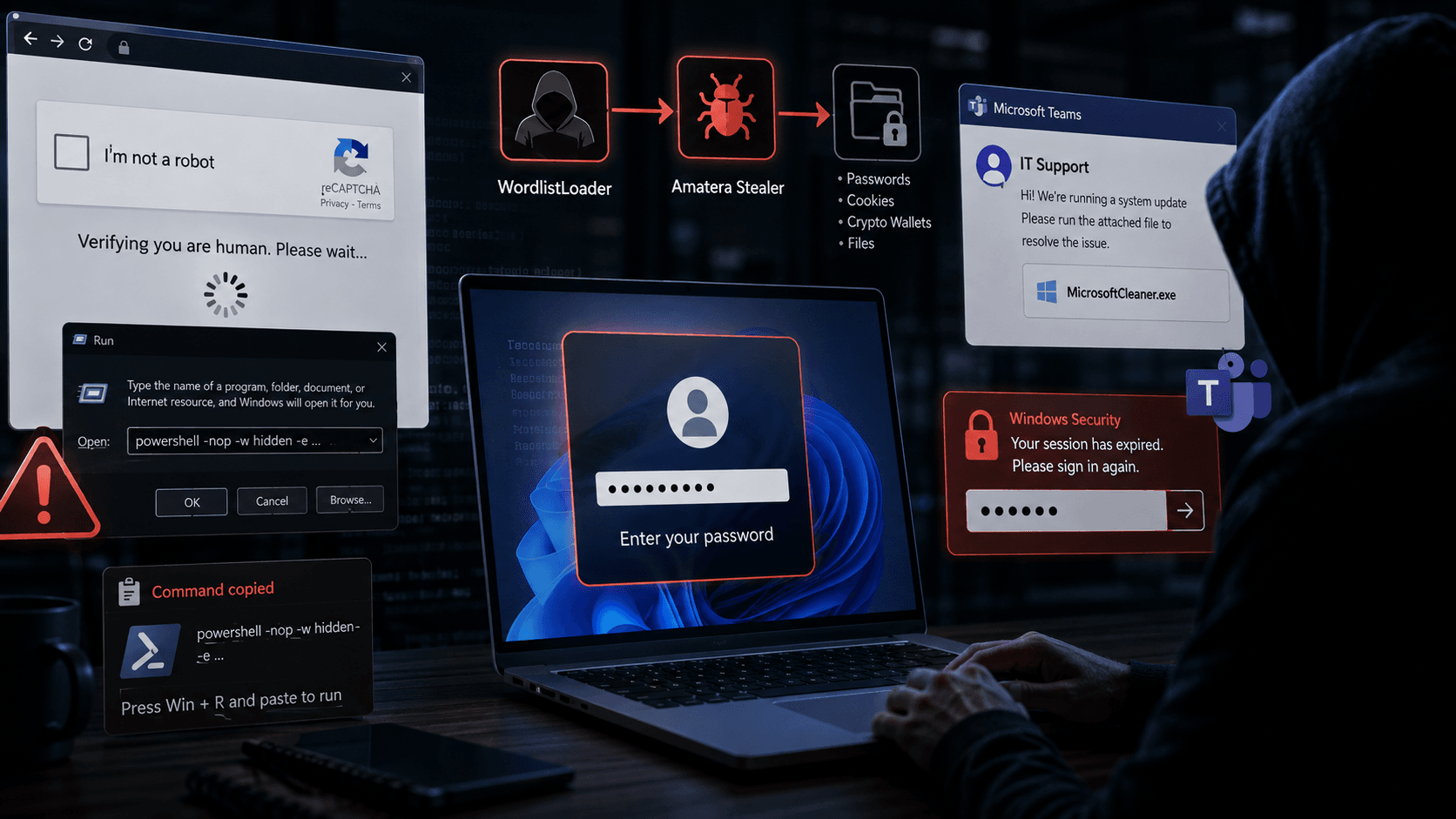 Golpe usa CAPTCHA falso para instalar ladrão de senhas no Windows