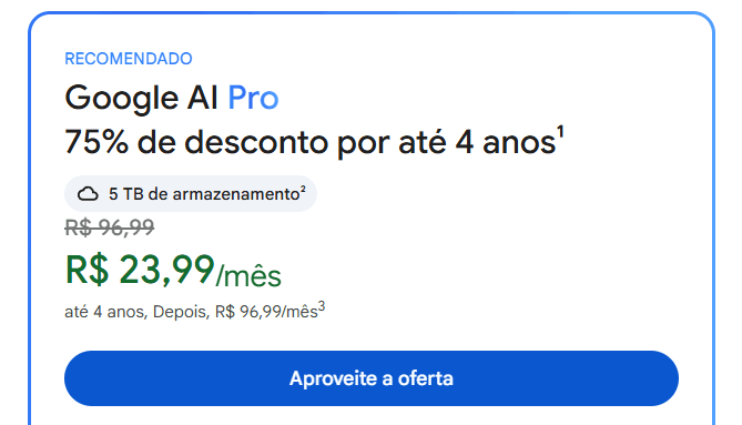 Google AI Plus - recursos disponíveis para estudantes