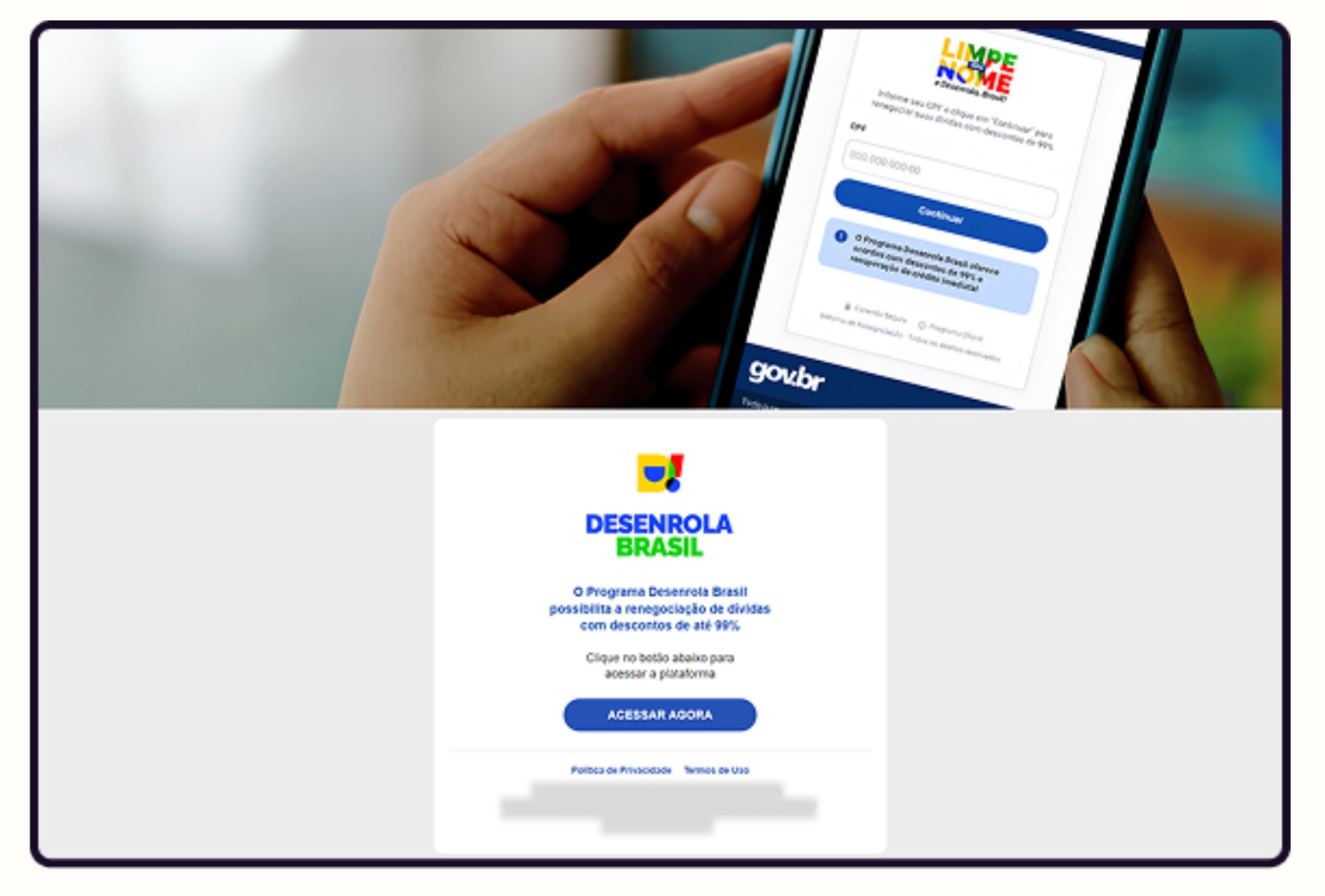 Google exibiu anúncios falsos do Desenrola e do Gov.br com selo de verificado, diz NetLab
