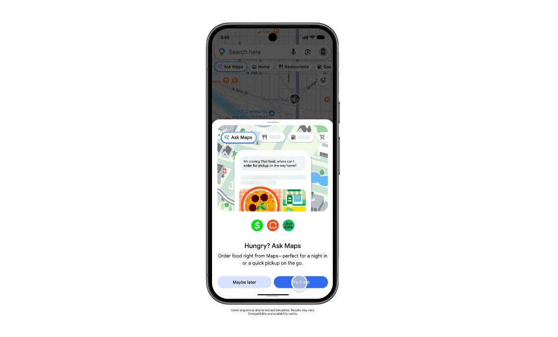 Pergunte ao Maps: interface de IA do Google Maps
