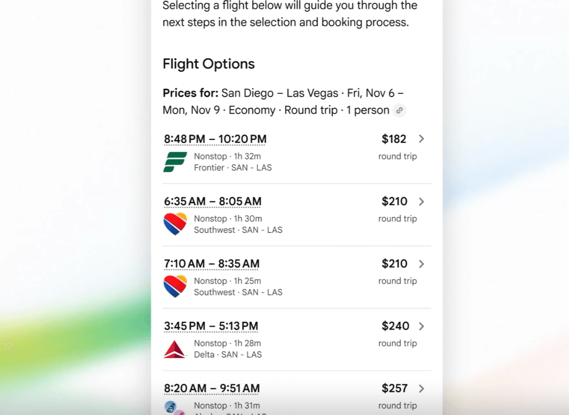 Novo Modo IA do Google aplicado a viagens