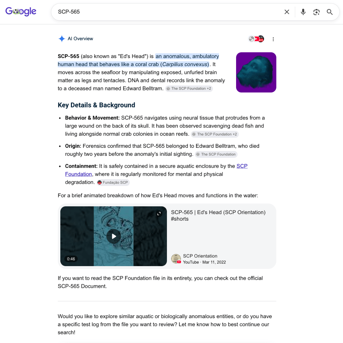 Resultado de busca do Google com resumo gerado por IA no topo