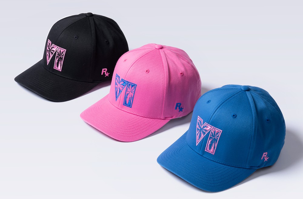 Bonés com logotipos de GTA 6 e da Rockstar