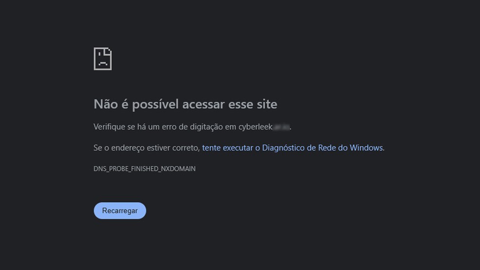 Site do CyberLeek fora do ar
