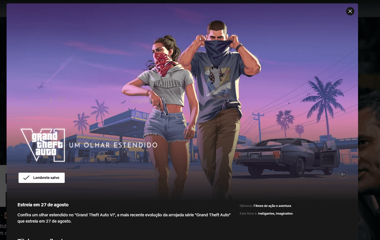 GTA 6 chega ao PS5 e Xbox Series em novembro de 2026