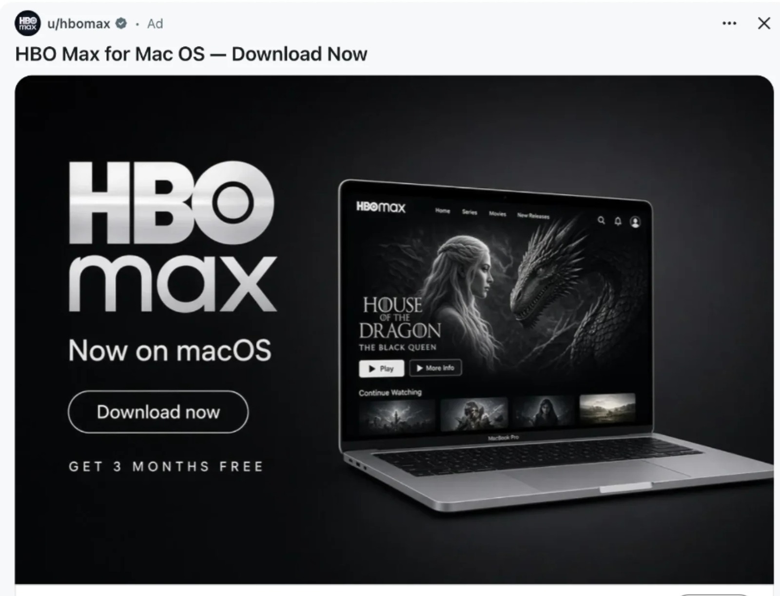 Conta da HBO Max no Reddit é invadida e distribui malware para Windows e Mac em 108 anúncios