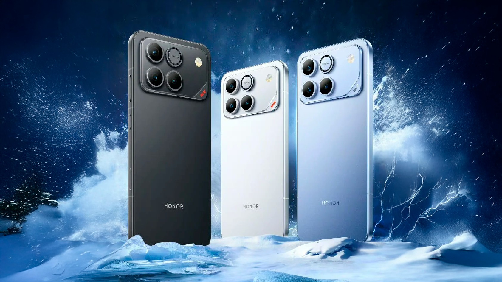 Celulares da linha Honor WIN em render oficial