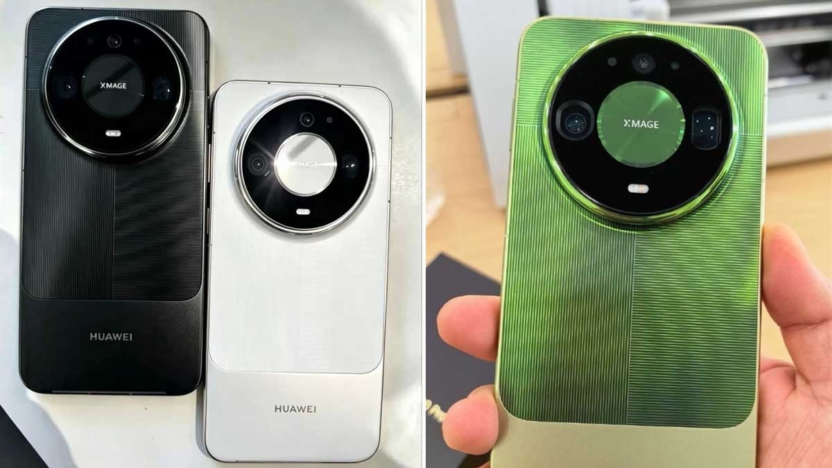 Huawei Mate 90 aparece em fotos reais com versão verde e RS Ultimate em cerâmica vermelha