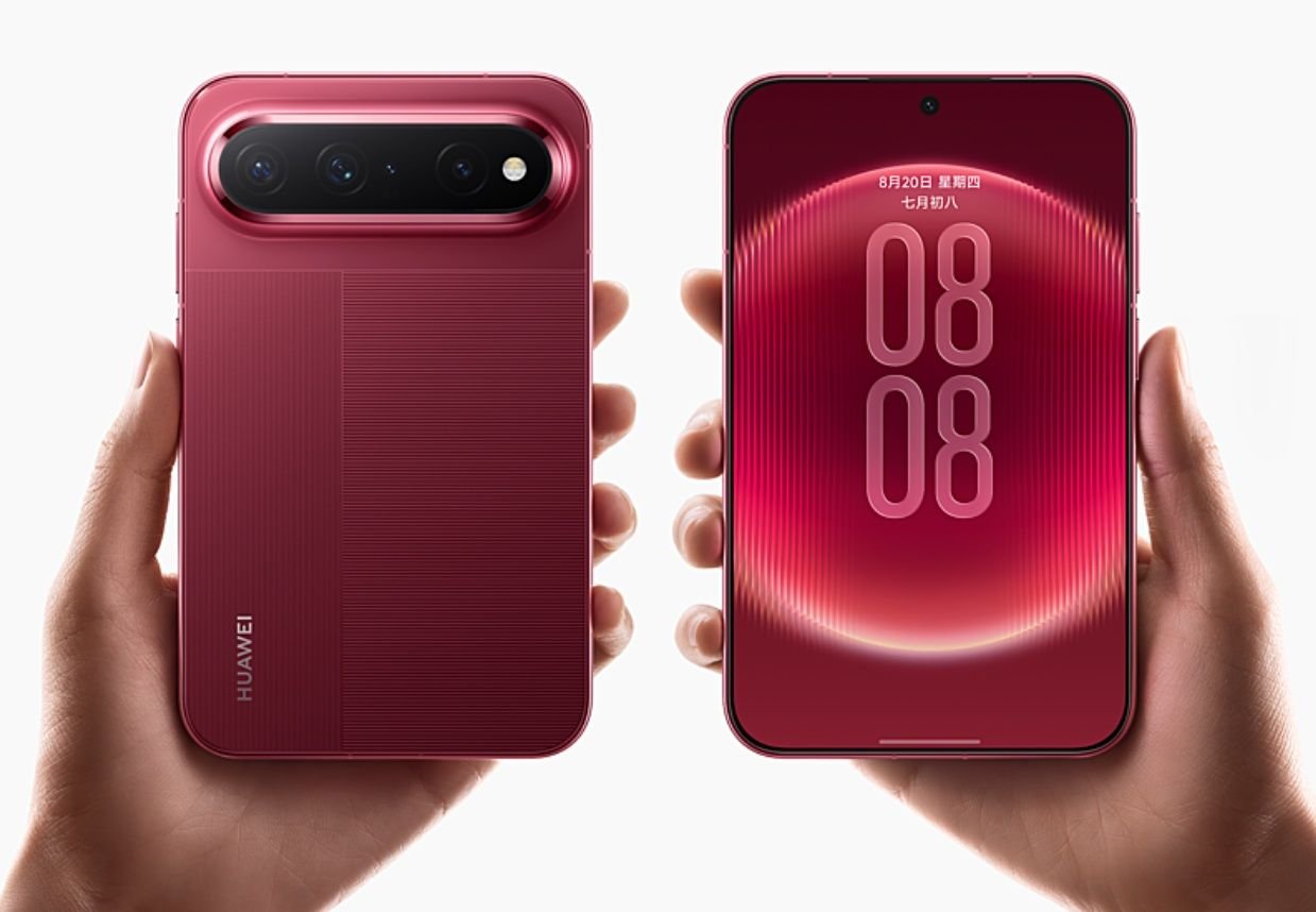 Huawei Pura X View na cor vermelha