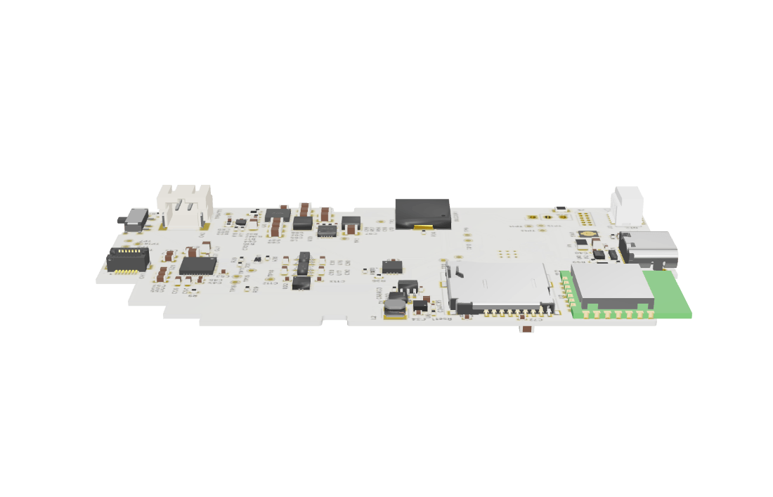 Render da placa Sprout Pico para iPod mini