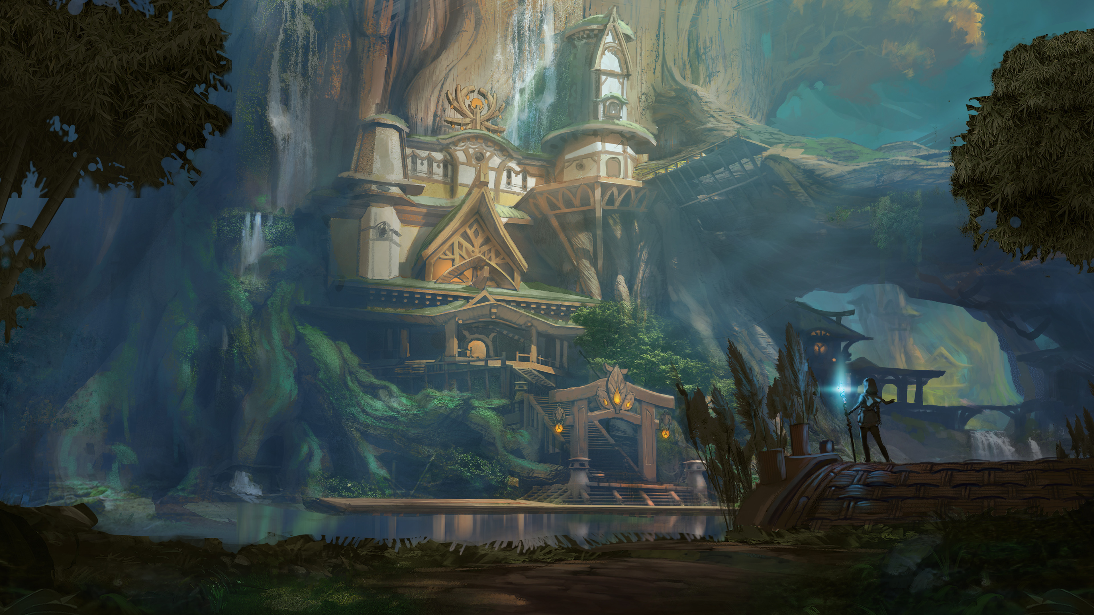Templo em ruínas na ilha de Kosmora
