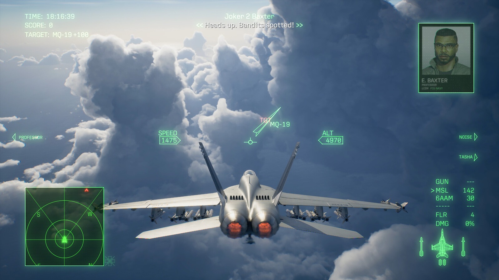 Caça em missão em Ace Combat 8: Wings of Theve