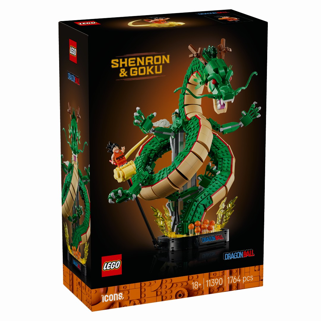 Caixa do conjunto LEGO 11390 Shenlong e Goku