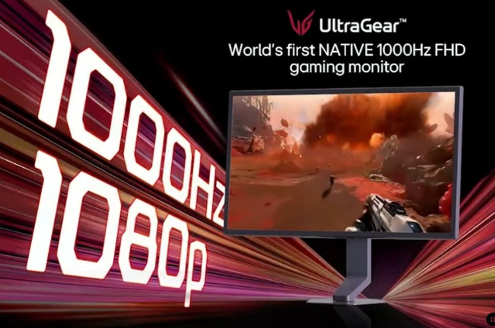 Apresentação do LG UltraGear de 1.000 Hz