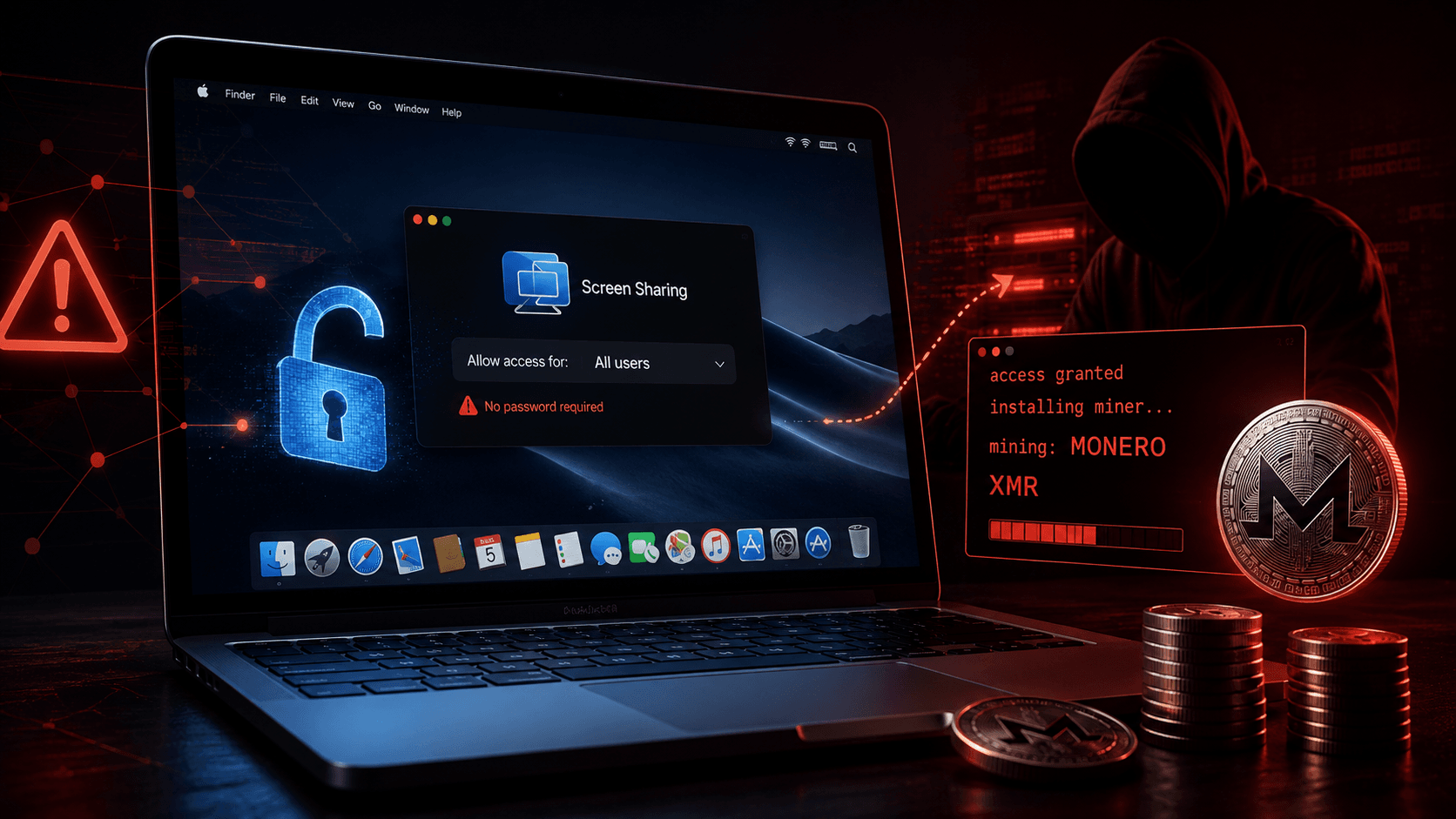 Falha no macOS permite mineração de criptomoedas via Compartilhamento de Tela; atualize já