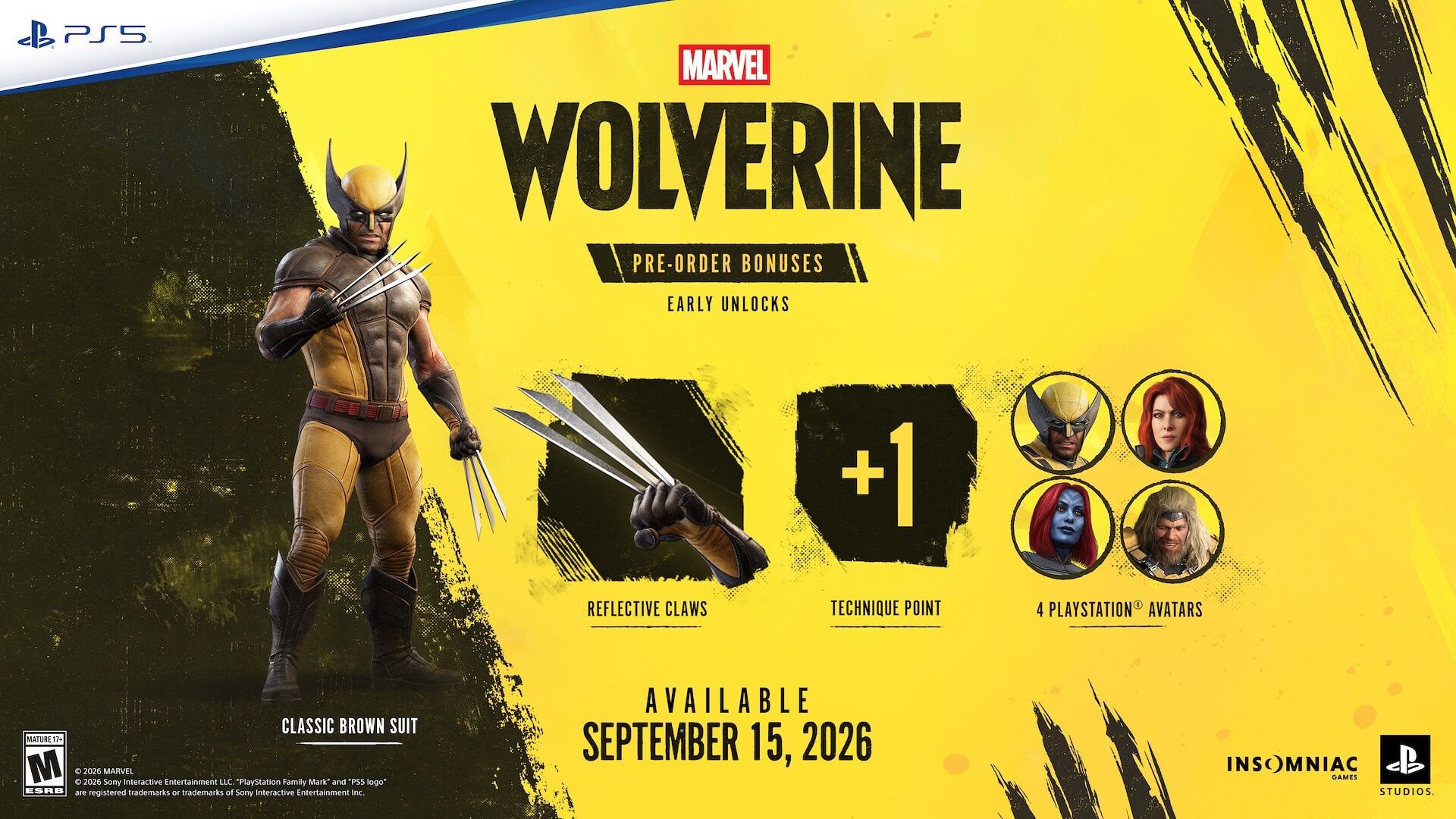 Bônus de pré-venda de Marvel's Wolverine, com o uniforme marrom clássico